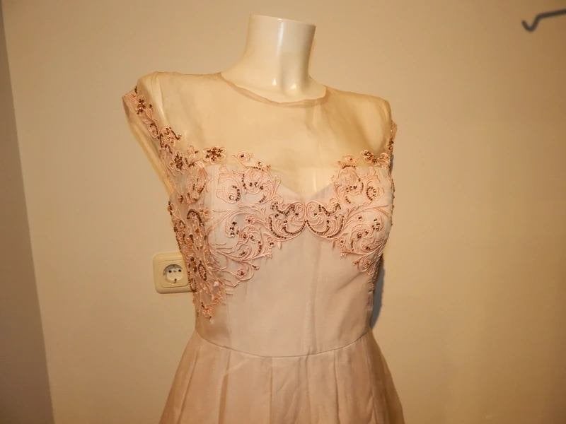 Ted Baker schitterende jurk voile laag met kralen steentjesM, Maat 38/40 (M), Verzenden, Knielengte, Roze