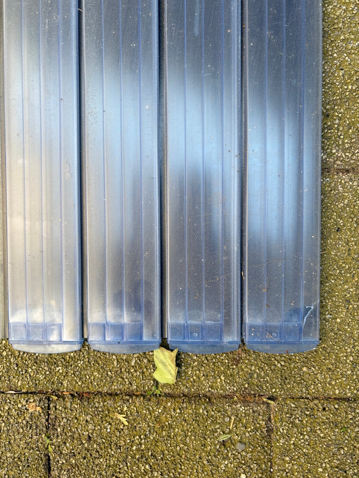 Zwembad PVC lamellen - 2 stuks, ca. 4 meter lang, Ophalen, Gebruikt, Afdekzeil