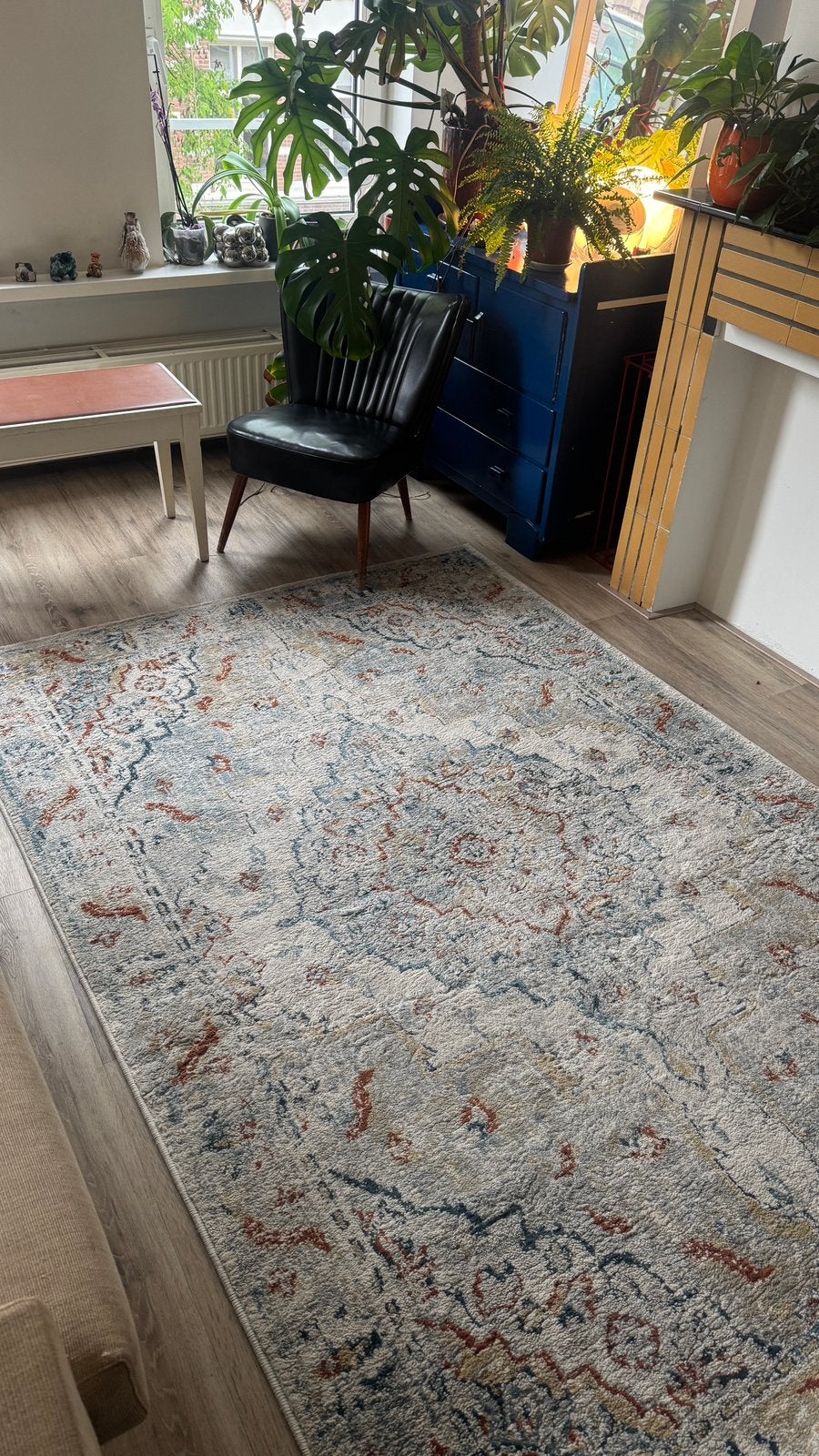 IKEA ONSEVIG Vloerkleed 160x235 cm – Boho/Vintage Look, Ophalen, Beige, 150 tot 200 cm, 200 cm of meer