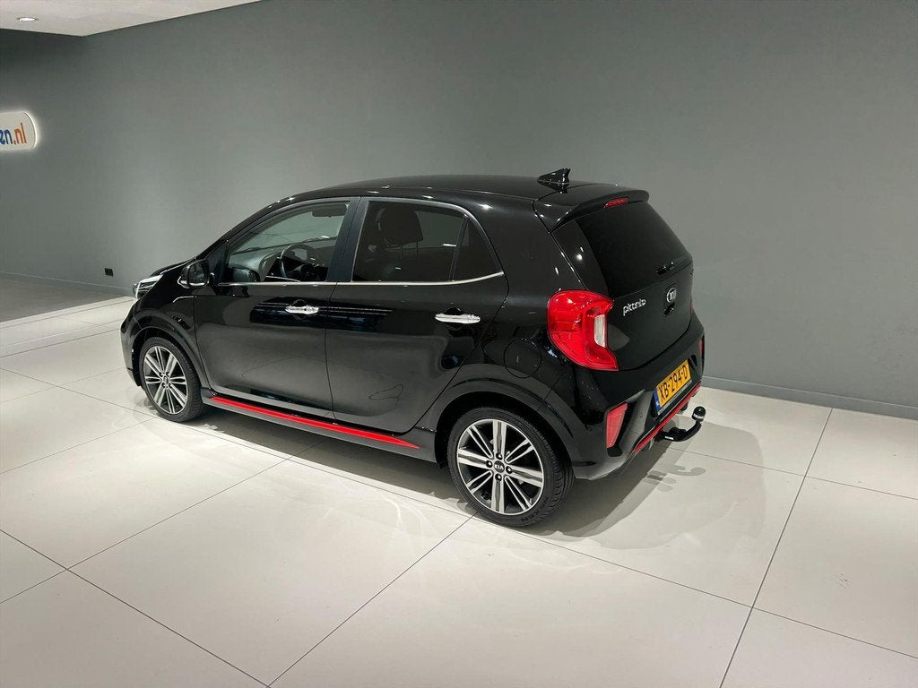 KIA Picanto 1.0 T-GDi 100pk 5-zits GT-Line afn. Trekhaak, Auto's, 12 maanden, Gebruikt, 920 kg, Zwart