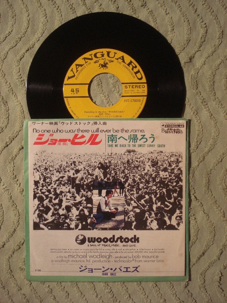 Joan Baez 7" Vinyl Single: ‘Joe Hill’ (Japan) Woodstock, Ophalen of Verzenden, Zo goed als nieuw, 7 inch, Pop