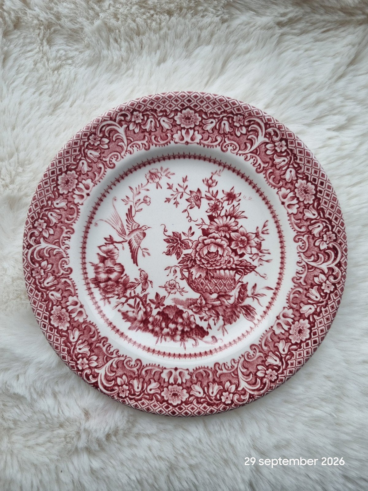 vintage aardewerken bord van English Ironstone Tableware, Antiek en Kunst, Ophalen of Verzenden