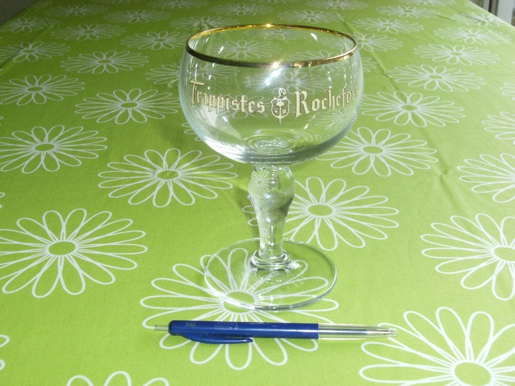 Trappistes Rochefort glas, Ophalen of Verzenden, Zo goed als nieuw, Glas of Glazen, Overige merken