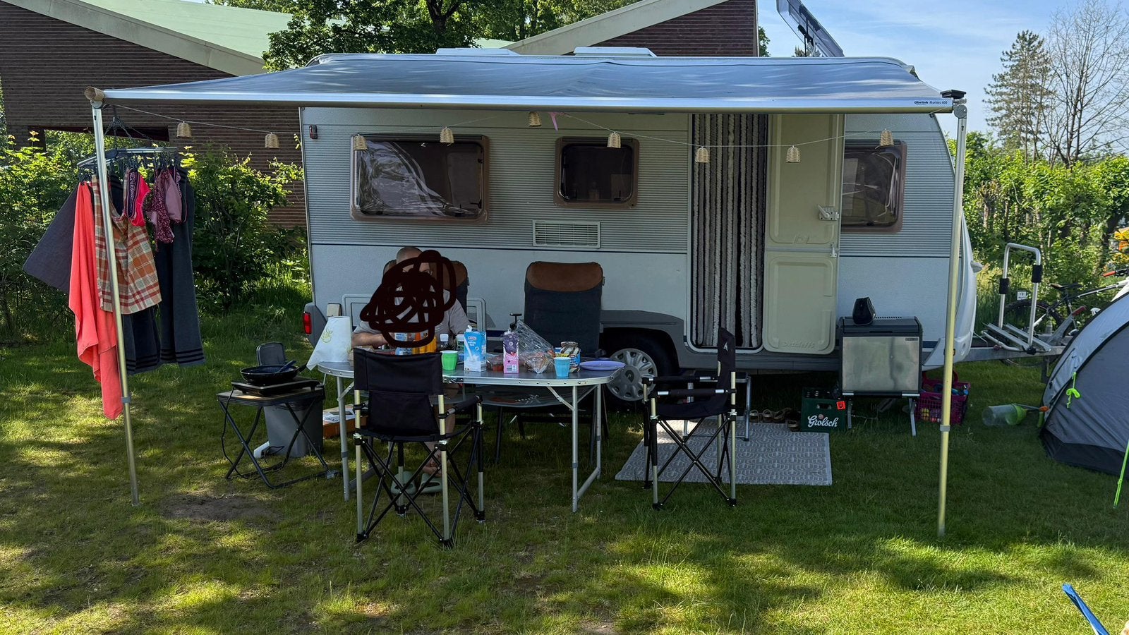 Zakluifel markies 400 400cmx250cm, Caravans en Kamperen, Ophalen of Verzenden, Gebruikt
