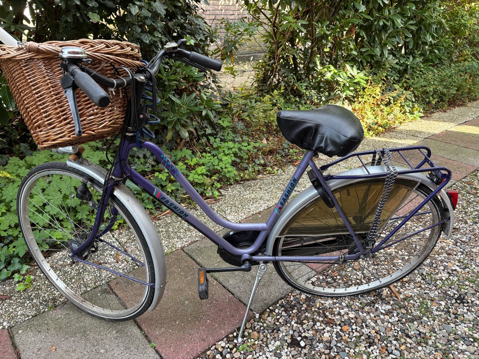 Damesfiets Fashion met mand en versnellingen, Gebruikt, Velgrem, Versnellingen, 50 tot 53 cm