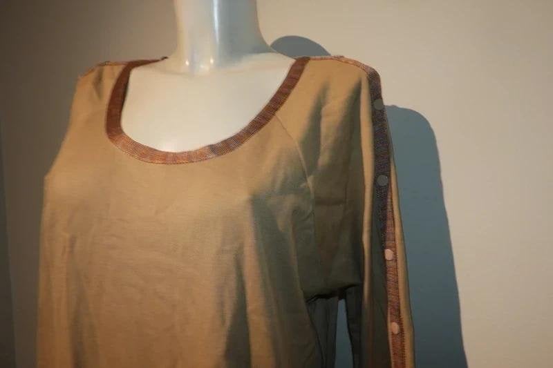Missoni jurk bies in kleurrijk glad breisel drukkers mouw L, Maat 38/40 (M), Verzenden, Beige, Zo goed als nieuw