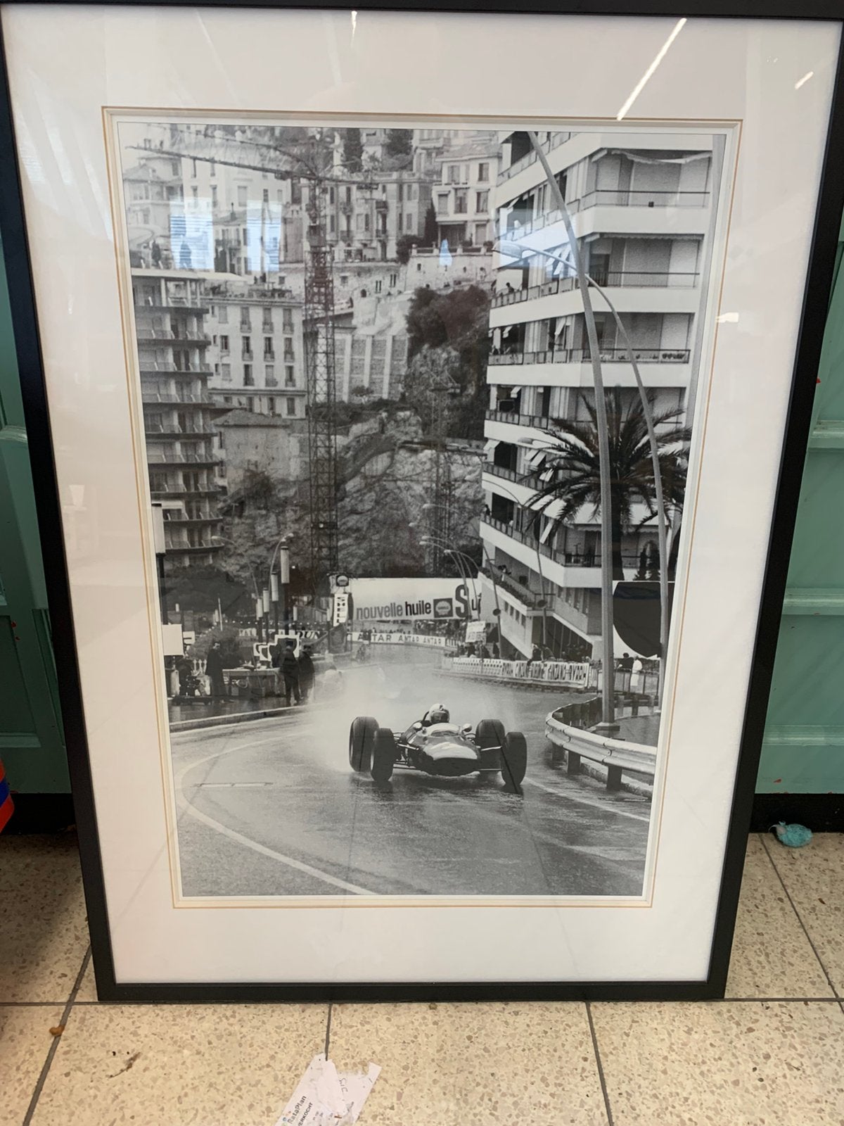 Formula 1 racing sblack-and-white Monaco Grand Prix Art Prin, Ophalen of Verzenden