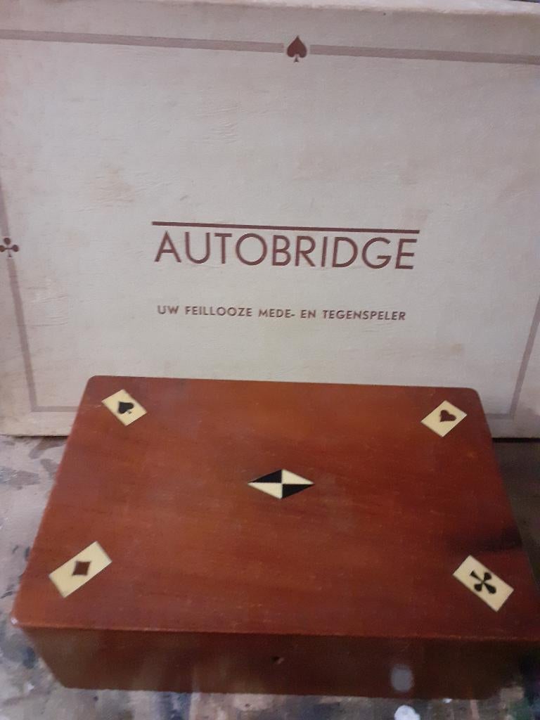 Bridge kistje met ingelegd kaarten, Drie of vier spelers, Ophalen of Verzenden, Gebruikt, Onbekend