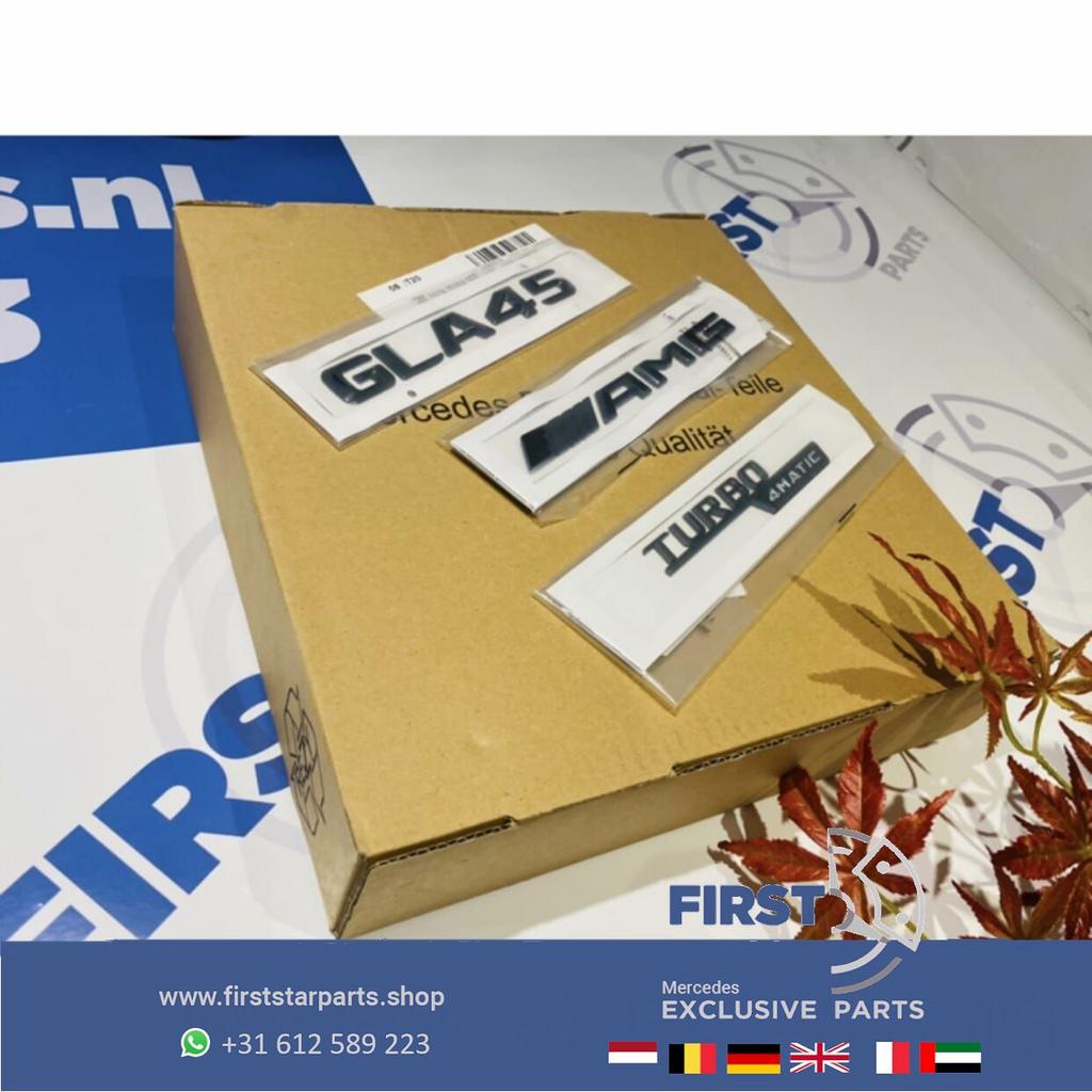 W156 GLA45 AMG LOGO SET GLA 45 ZWART EMBLEMEN SET Mercedes G, Gebruikt, -, Ophalen of Verzenden, -