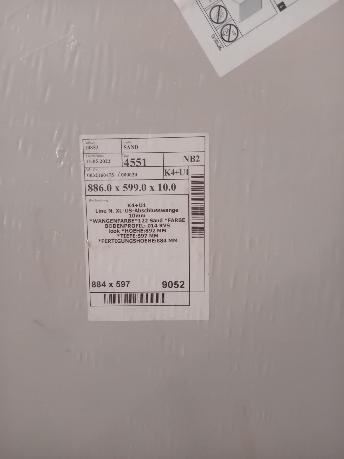 keuken achterwand nieuw over van verbouwing, Ophalen, Zo goed als nieuw, Overige formaten