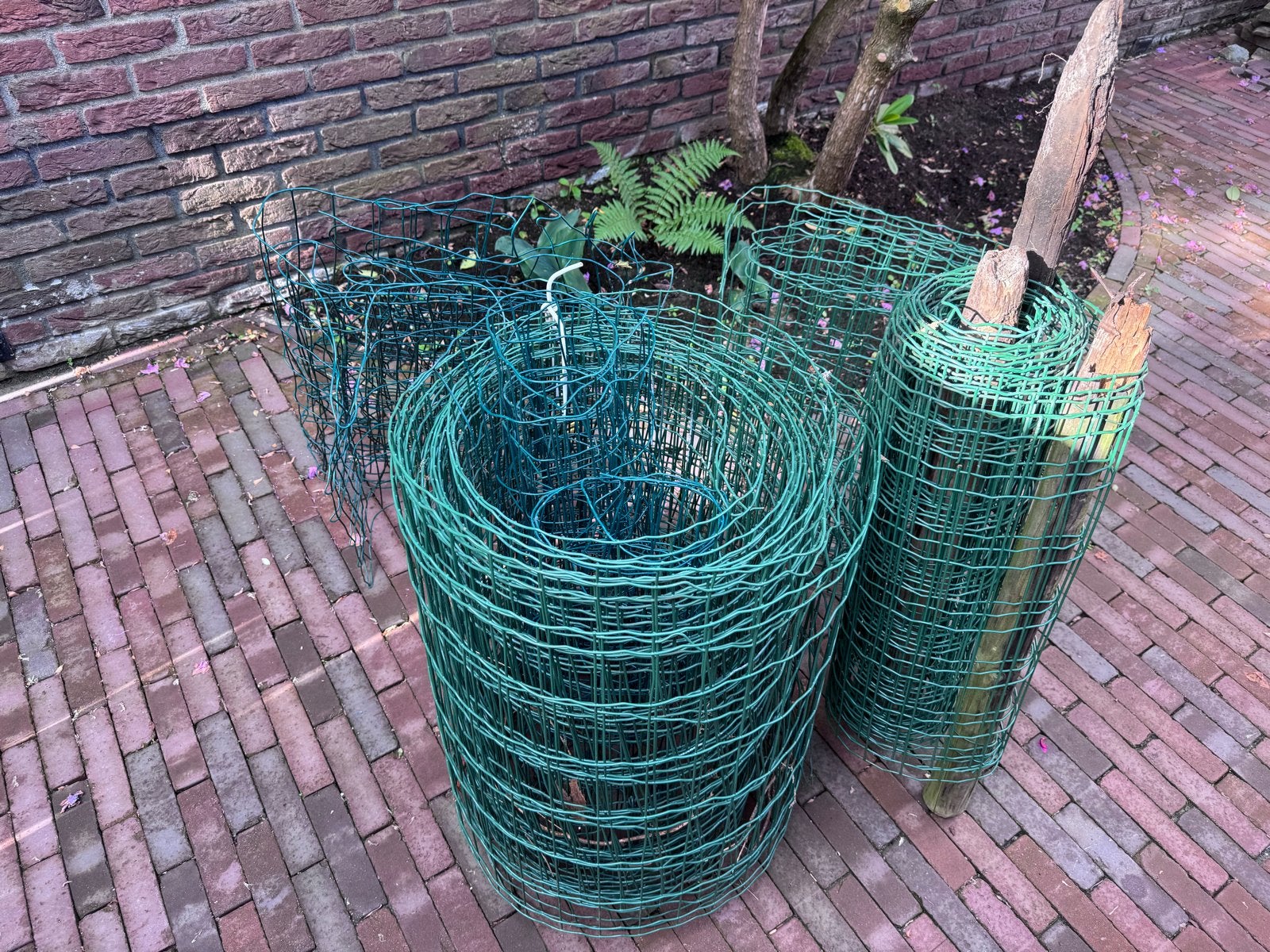 Groen gaas, meer dan 20 meter, zo goed als nieuw, Tuin en Terras, Gaas en Draad, Ophalen, Zo goed als nieuw, 20 meter of meer