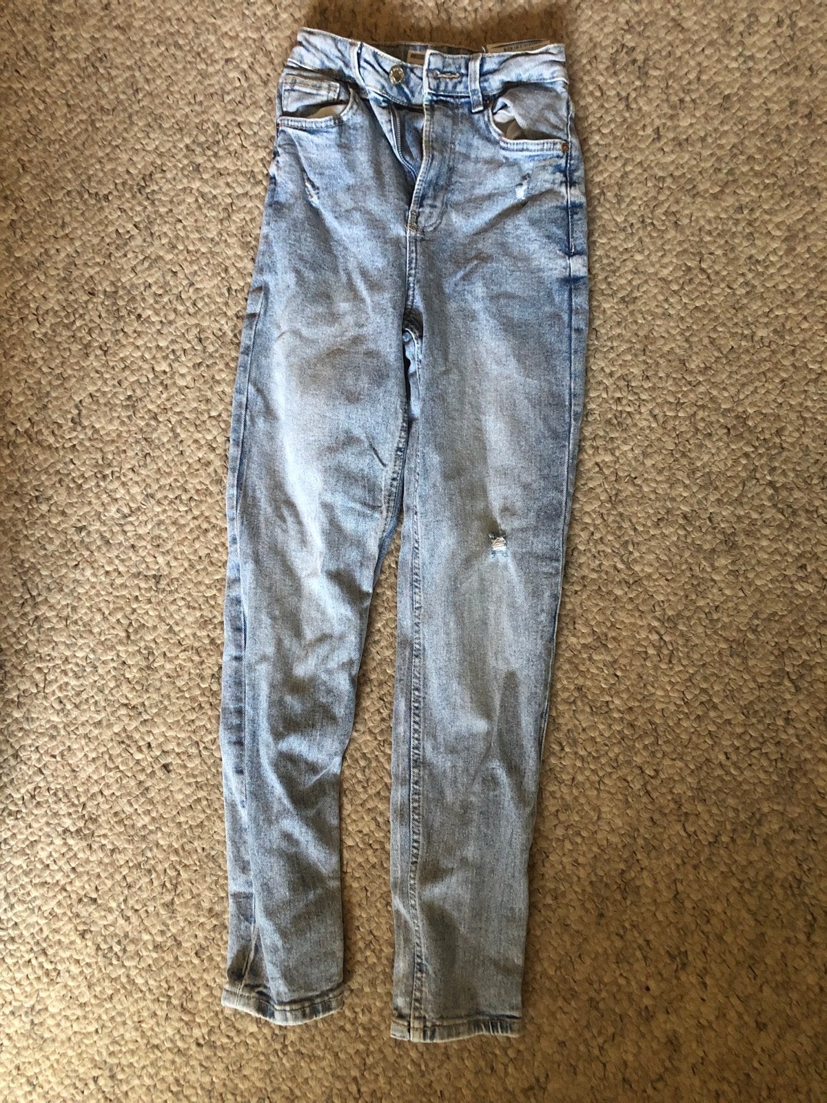 Bershka Mom Slim Jeans - Maat 32, Blauw, Ophalen of Verzenden, Maat 34 (XS) of kleiner, Lang