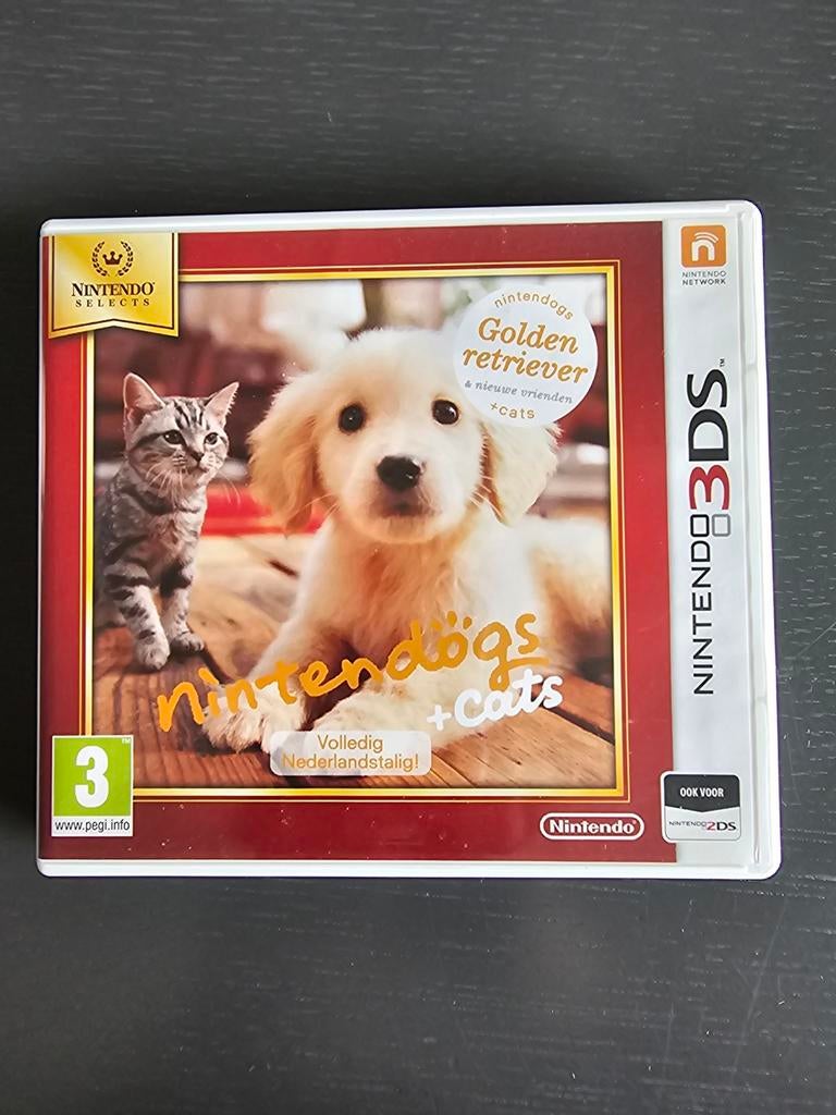 Nintendogs + Cats Golden Retriever & Nieuwe Vrienden 3DS, 1 speler, Ophalen of Verzenden, Zo goed als nieuw, Vanaf 3 jaar
