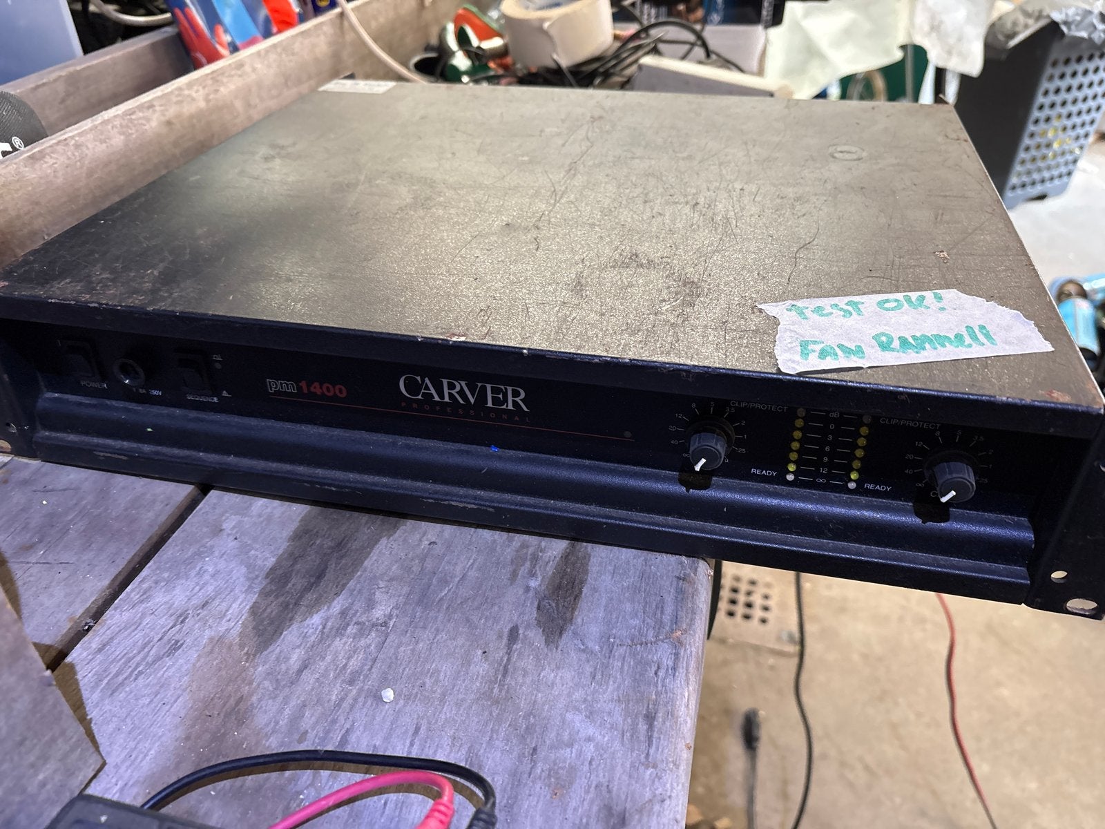 Carver PM-1400 Versterker - Ventilator rommelt, Ophalen, Gebruikt