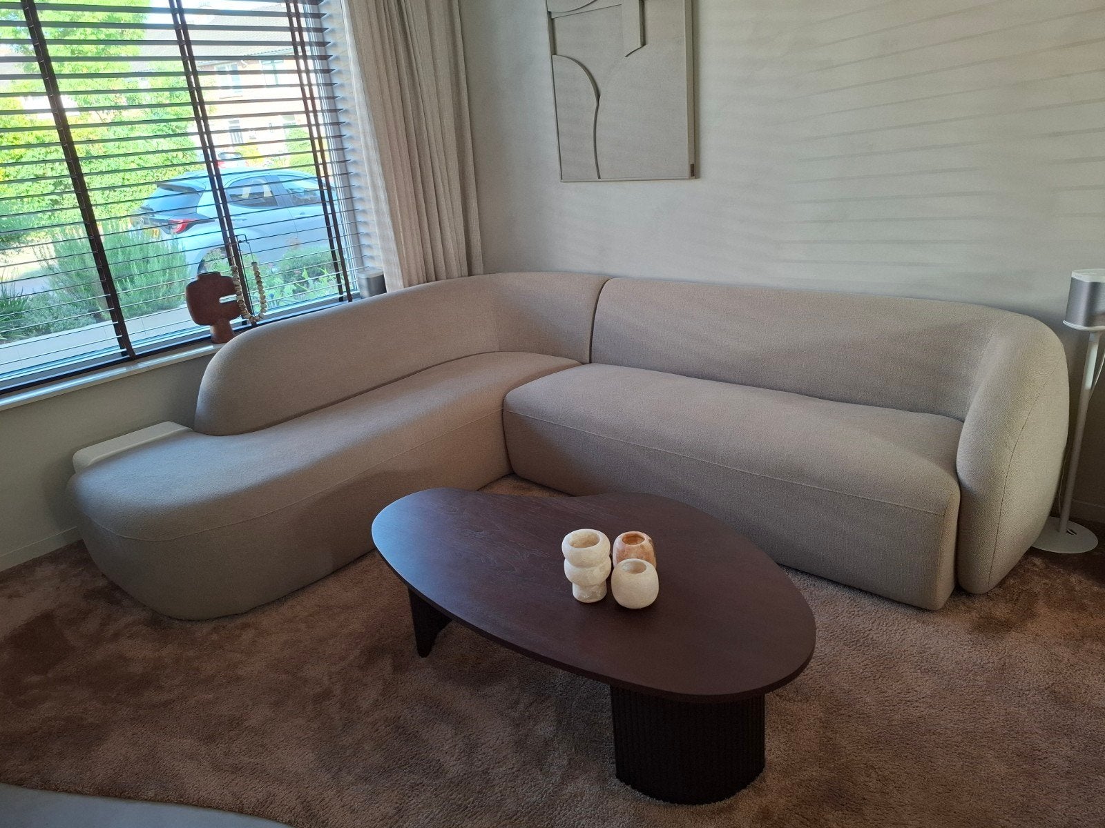 By Sidde hoekbank links-beige -japandi-scandinavisch, Huis en Inrichting, Ophalen, Gebruikt