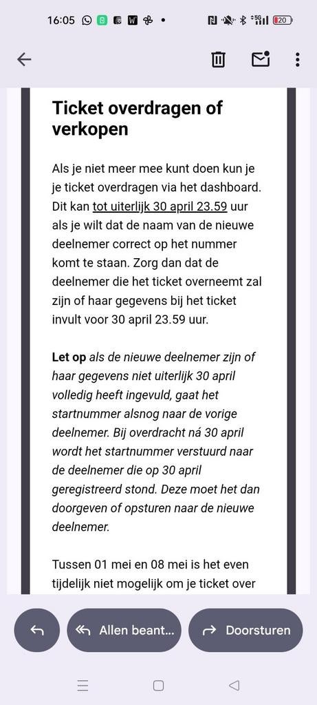 Startbewijs Halve marathon Zwolle, Ophalen of Verzenden, Nieuw, Overige typen, Overige merken