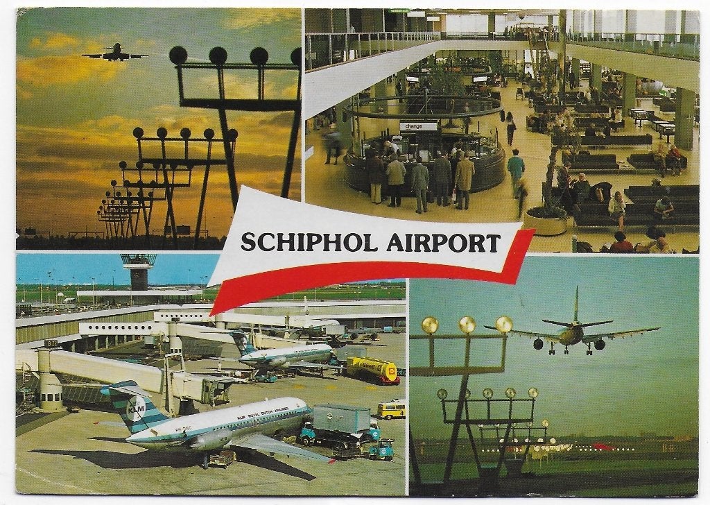 Amsterdam Schiphol Airport Gelopen Ansichtkaart ( B5332 ), Ophalen of Verzenden, 1980 tot heden, Gelopen, Noord-Holland