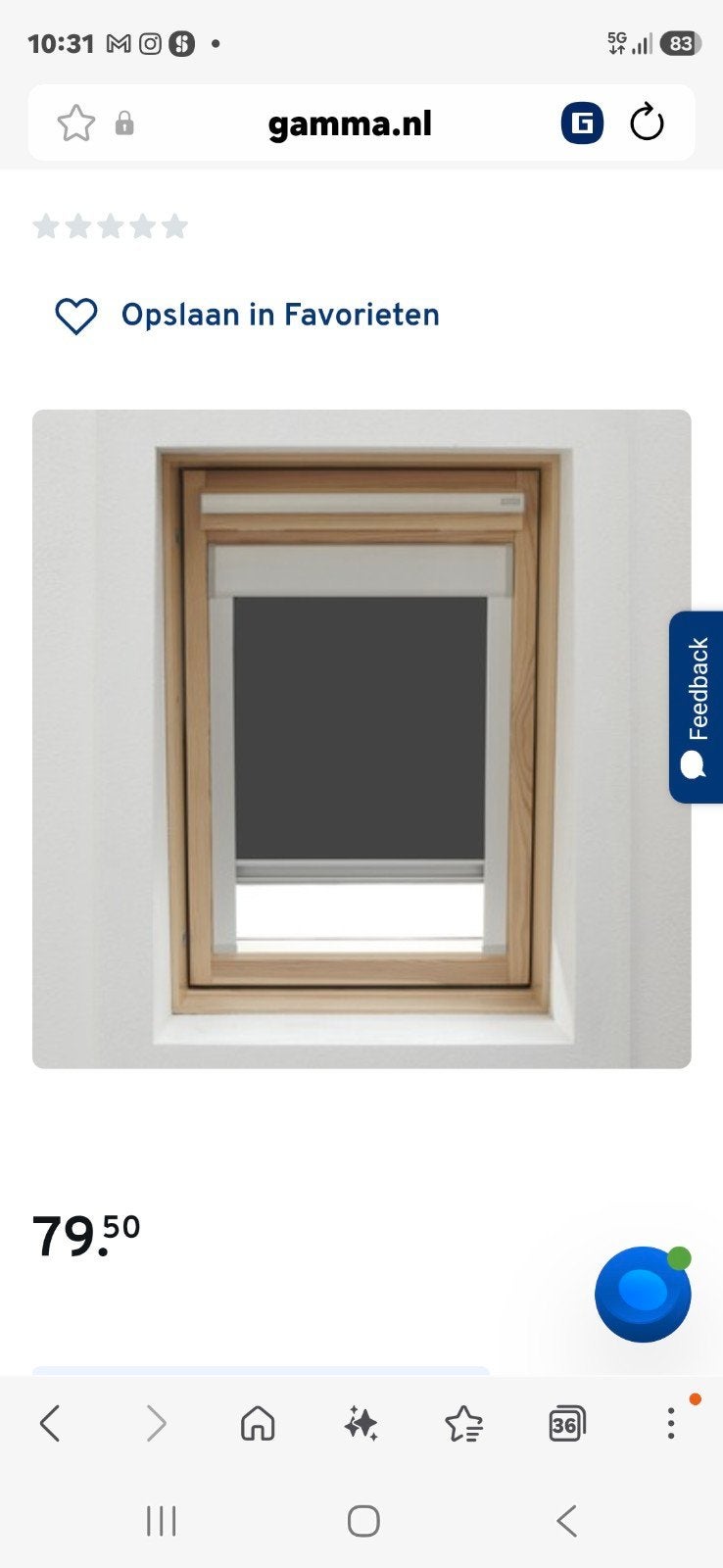 Nieuw 2 stuks grijze dakraam rolgordijn²en 78x140cm, Overige merken, Verduisterend, Nieuw, Ophalen of Verzenden