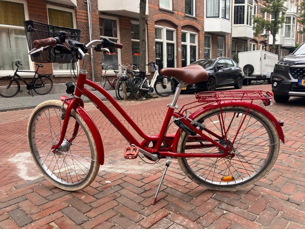 BTWIN Stadsfiets Elops 900 rood 20 inch 6-9 jaar 4.8, Ophalen, 20 inch of meer, Gebruikt, Velgrem