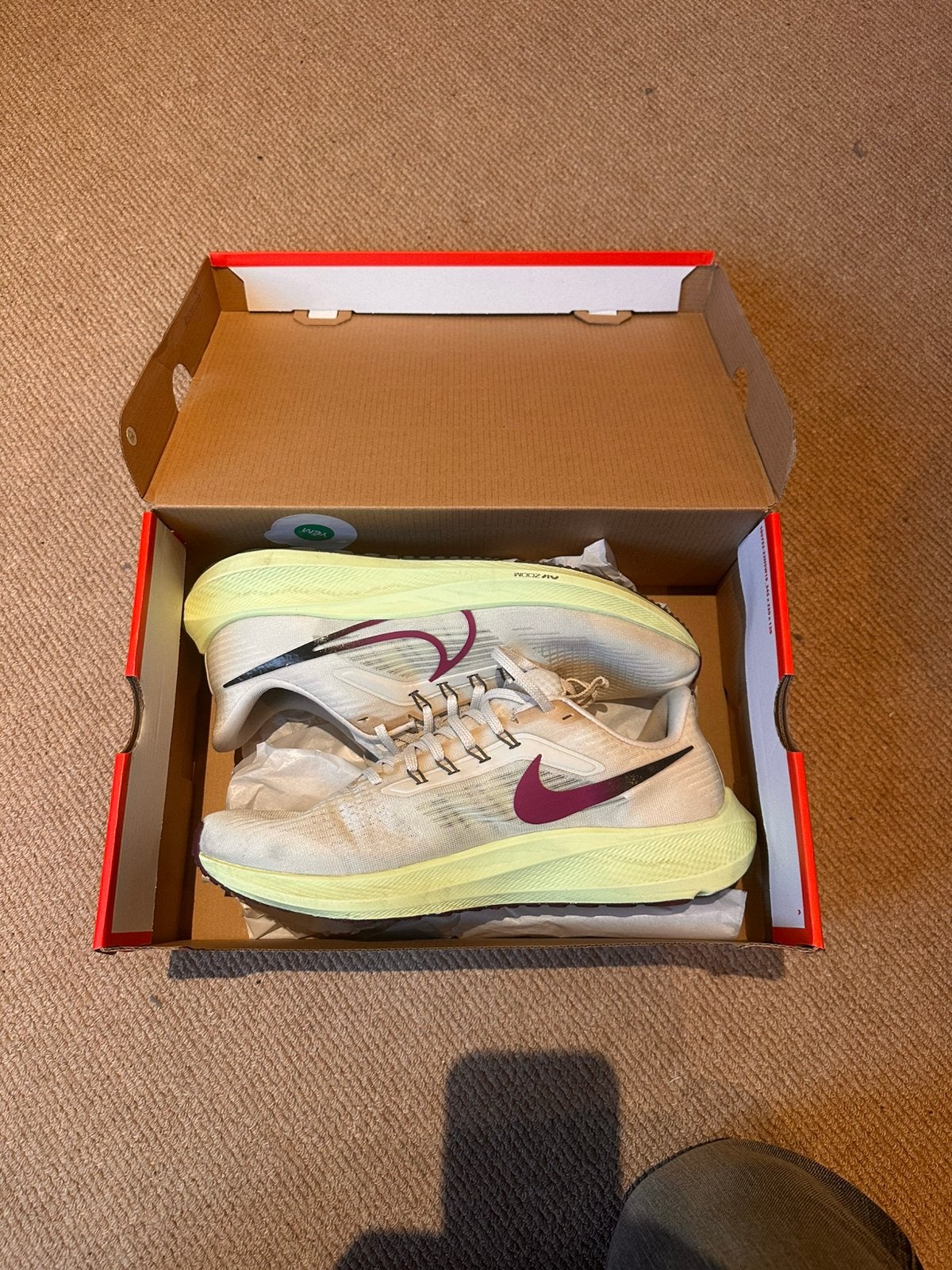 Nike Air Zoom maat 11 US / 45 EU, Wit, Ophalen of Verzenden, Sneakers of Gympen, Gedragen