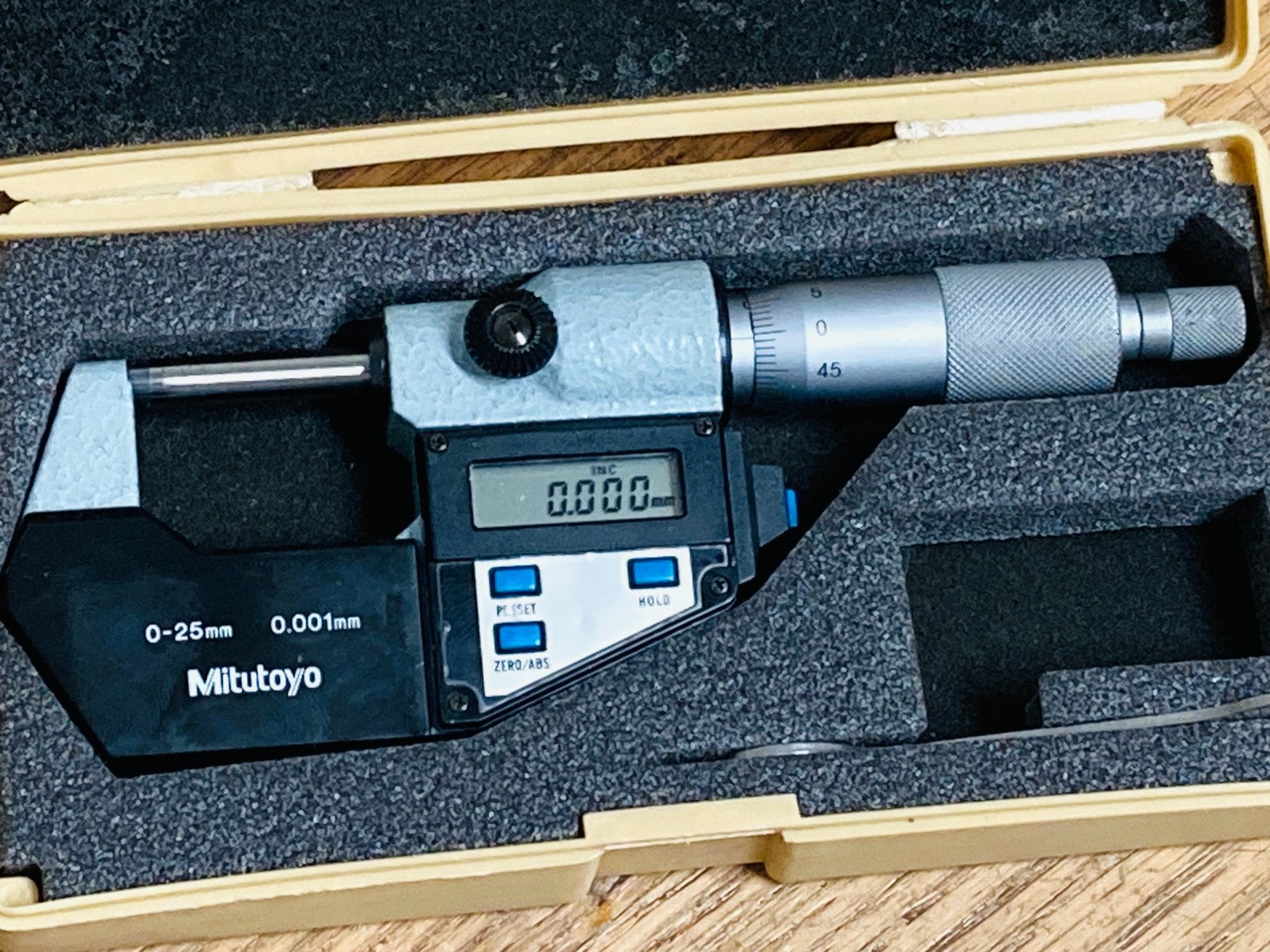 Mitutoyo micrometer 0-25x0.001, Ophalen of Verzenden, Zo goed als nieuw