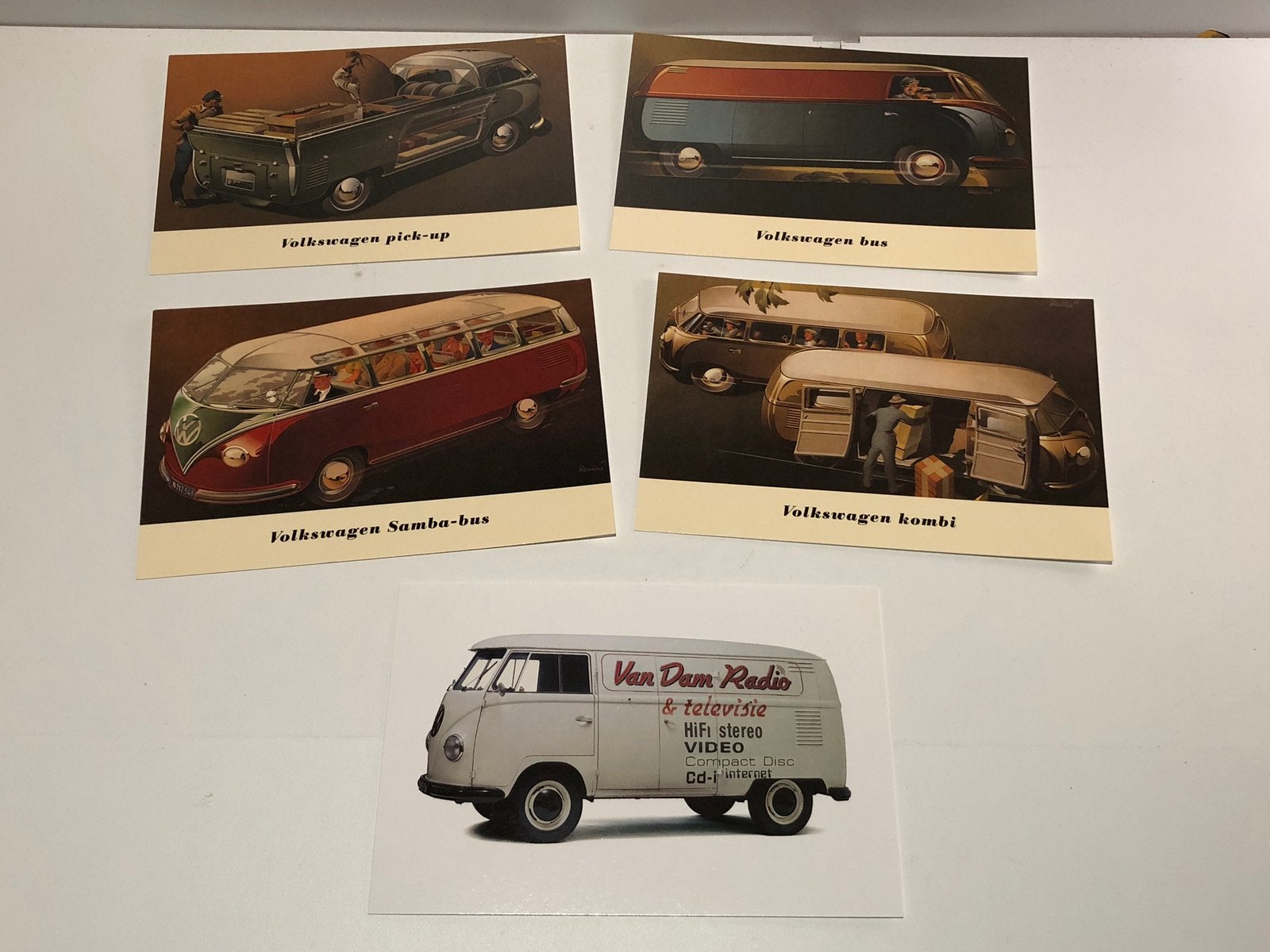 Volkswagen Transporter en Samba-bus kaarten set, Verzamelen, Ophalen of Verzenden, Zo goed als nieuw, Auto's