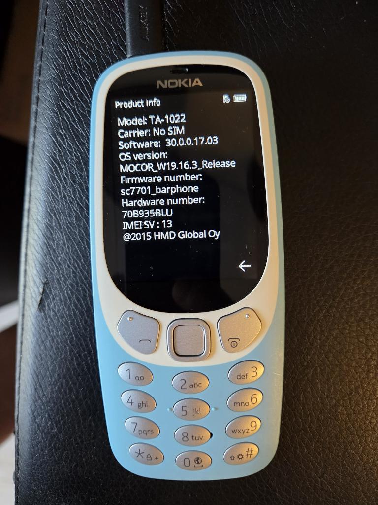 Nokia 3310 HMD TA-1022 (Single SIM), Blauw, Fysiek toetsenbord, Ophalen of Verzenden, Klassiek of Candybar