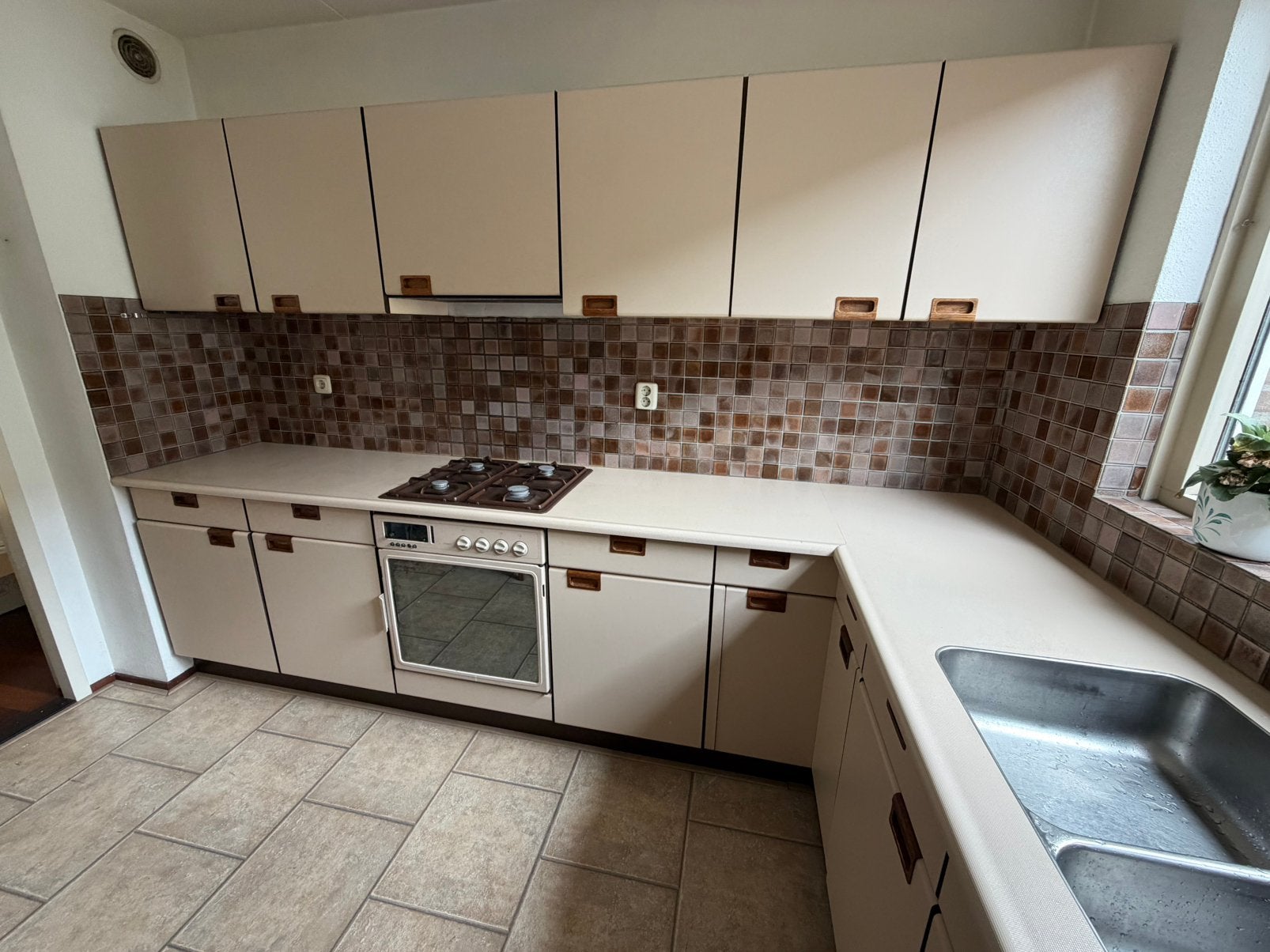 Complete retro keuken, Ophalen, Gebruikt, Crème, Dubbelwandige keuken