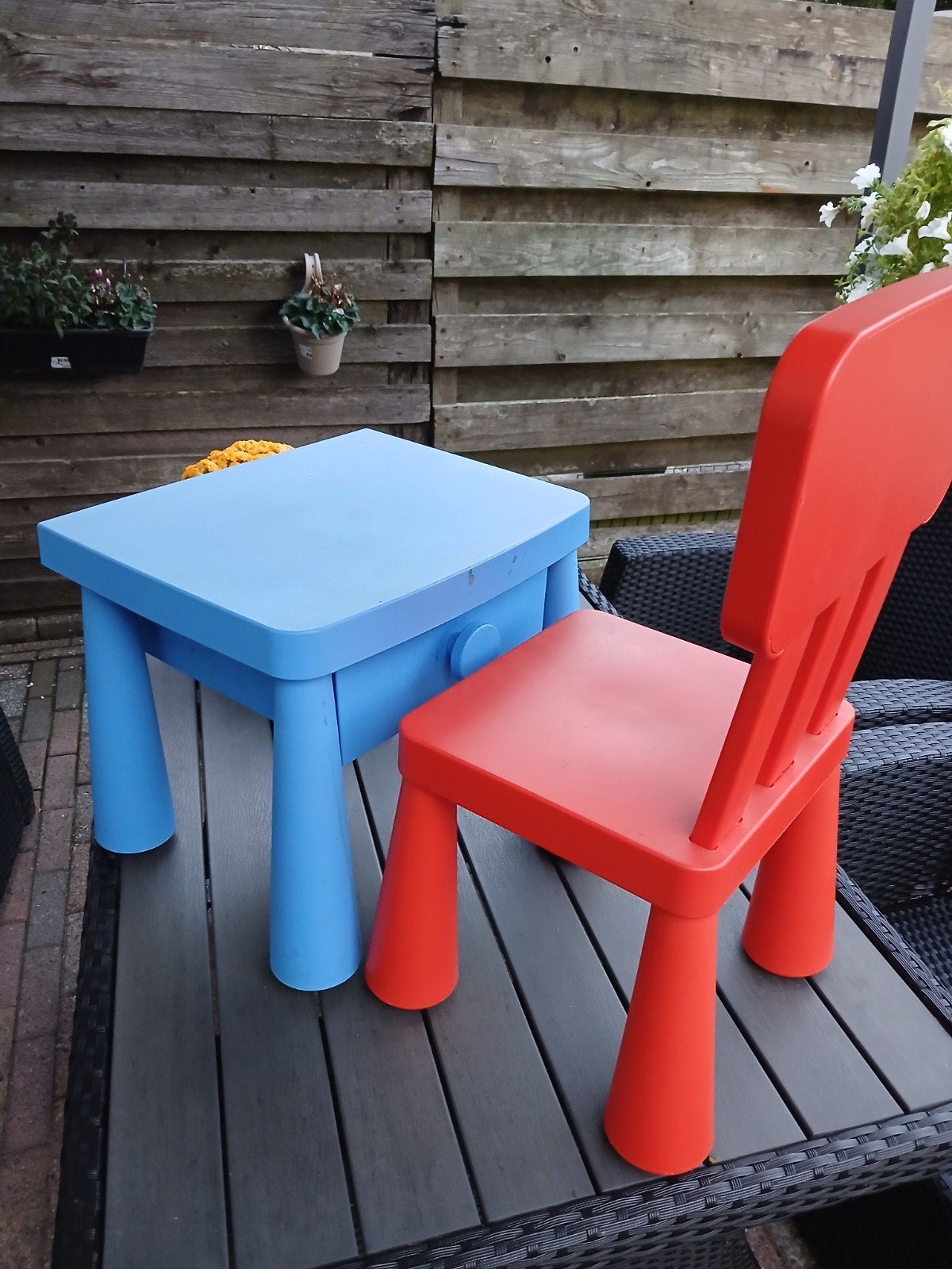 IKEA Mammut kinderstoel en -tafel set, Ophalen of Verzenden, Gebruikt, Stoel