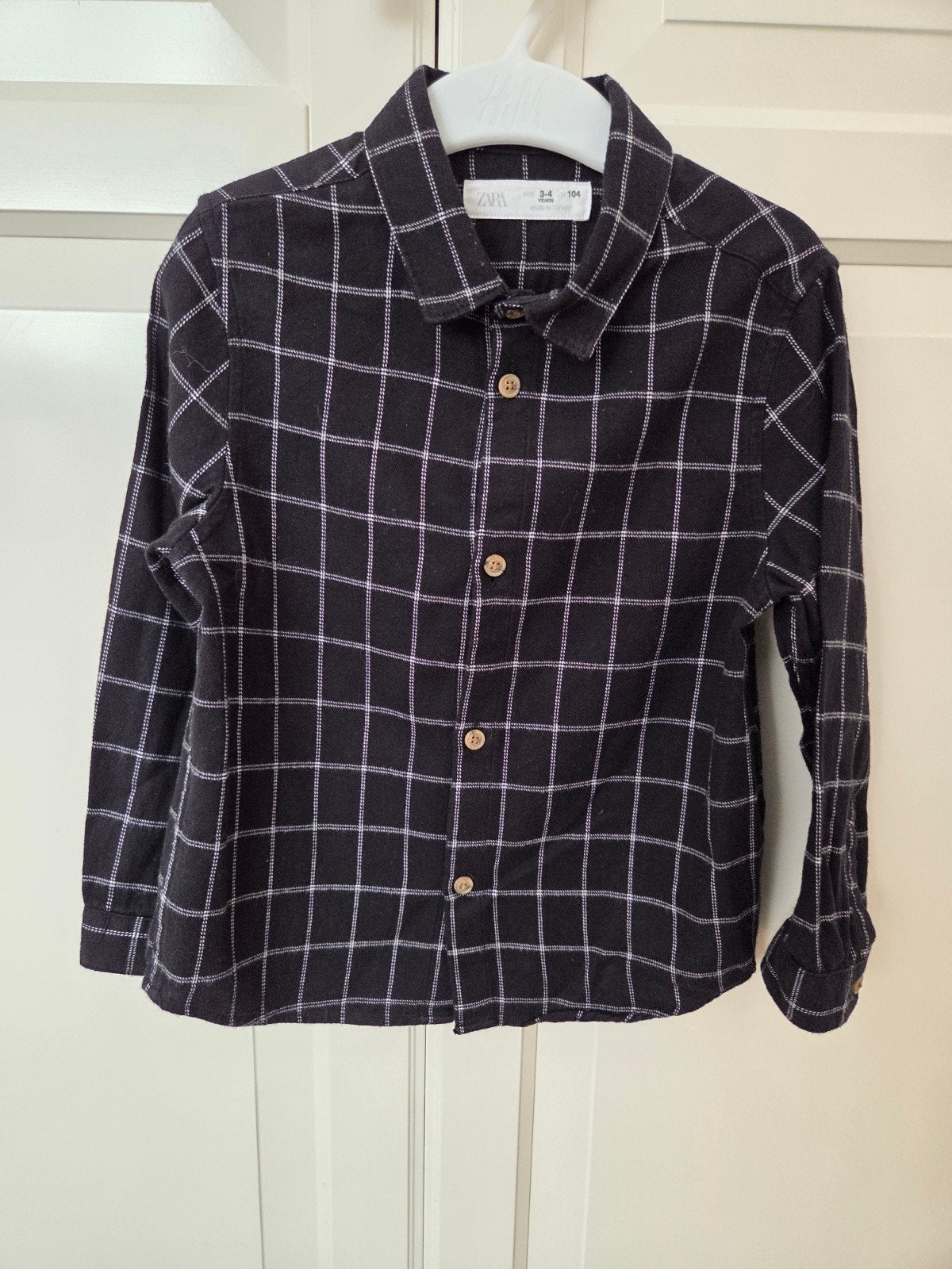 Zara geruit overhemd voor jongens, maat 104 (3-4 jaar), Gebruikt, Overhemd of Blouse, Ophalen of Verzenden, Zara