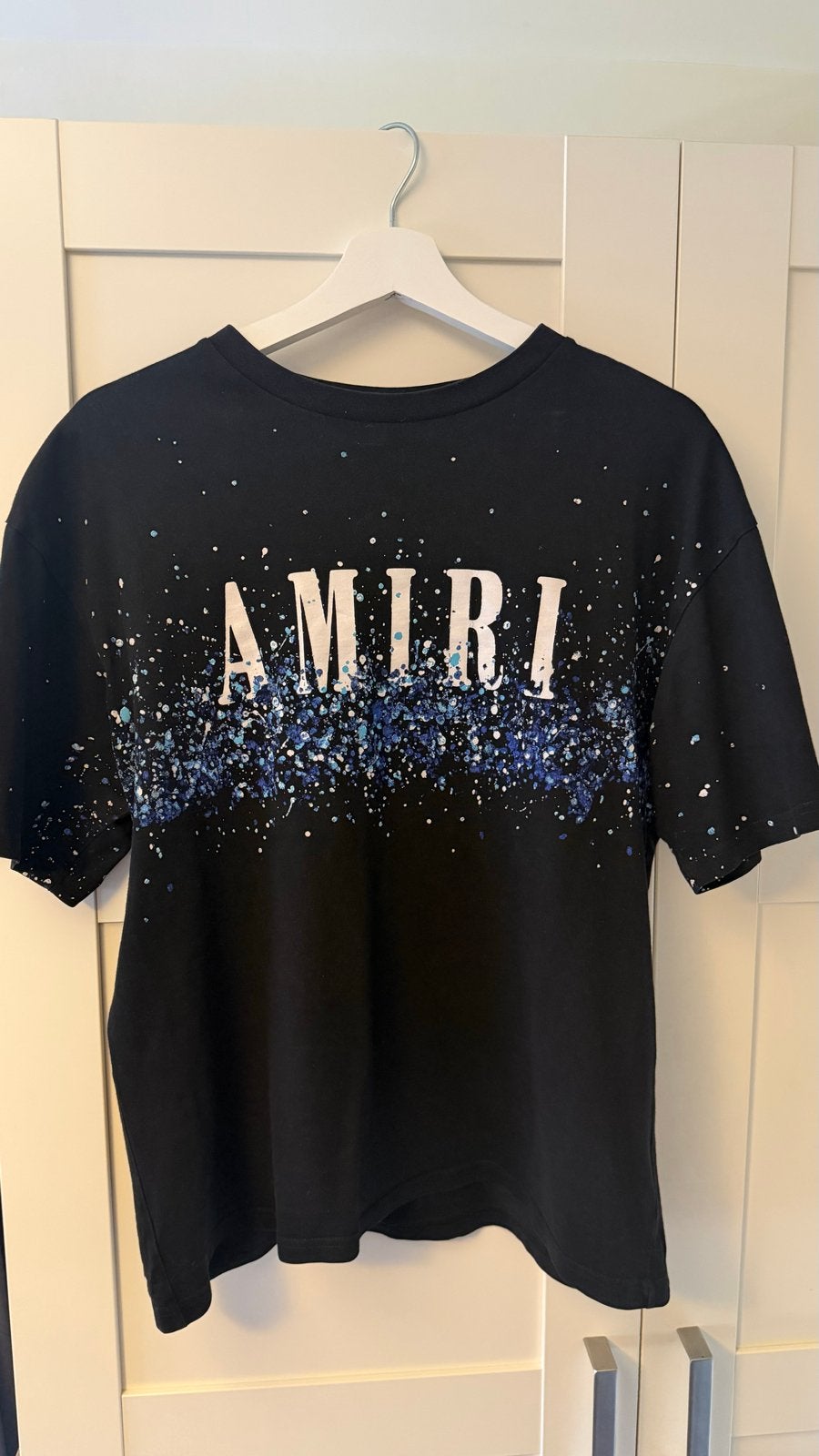 Amiri Paint Splatter T-shirt Maat M, Kleding | Heren, T-shirts, Ophalen of Verzenden, Zo goed als nieuw, Maat 48/50 (M), Zwart
