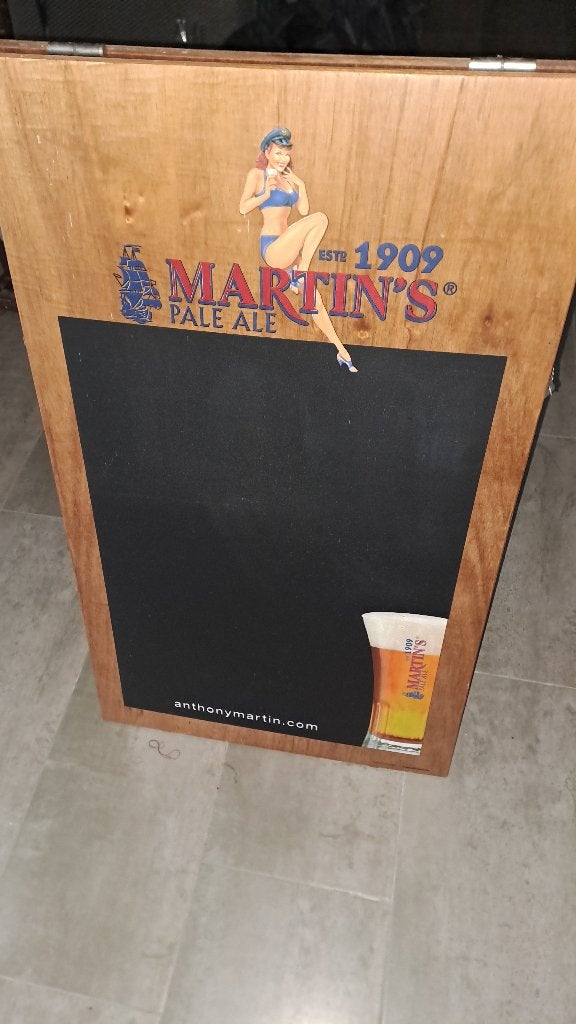 Reclame krijtbord, Ophalen, Gebruikt