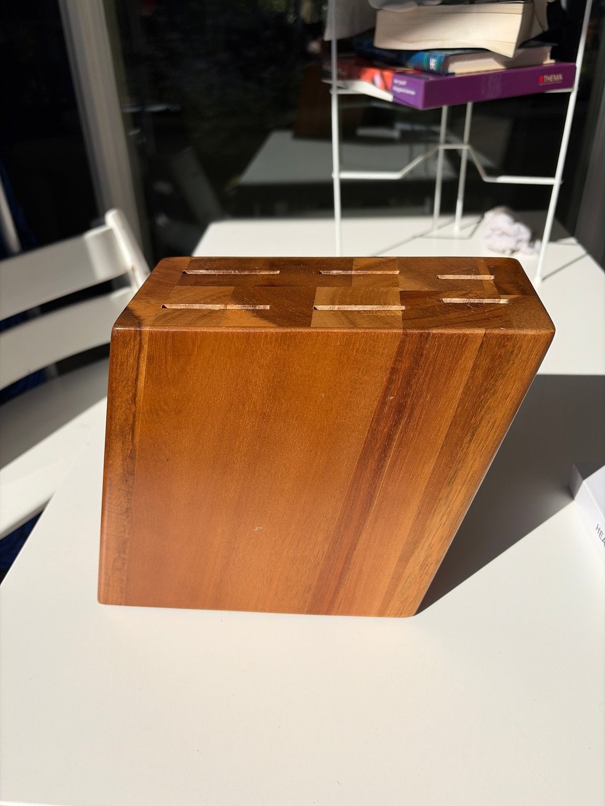 Houten messenblok, schuin model (excl. messen), Hout, Ophalen of Verzenden, Bruin, Overige typen