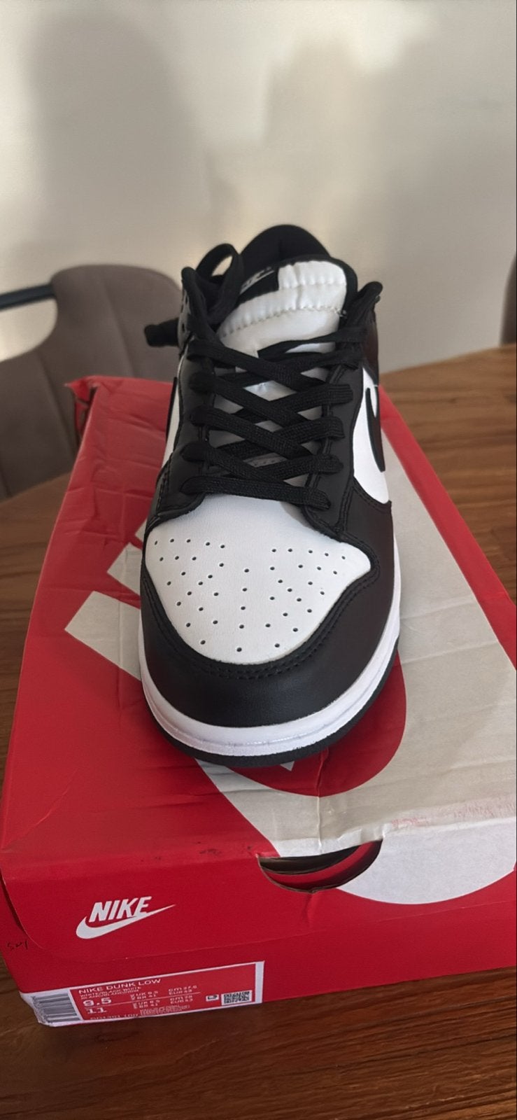 Nike Dunk Low Panda - Maat 43, Ophalen of Verzenden, Nieuw, Zwart, Sneakers of Gympen