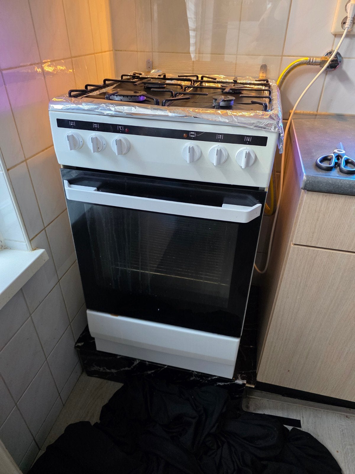 Gasfornuis 4-pits - Werkt perfect, Witgoed en Apparatuur, Ophalen, Gebruikt, 4 kookzones, Gas