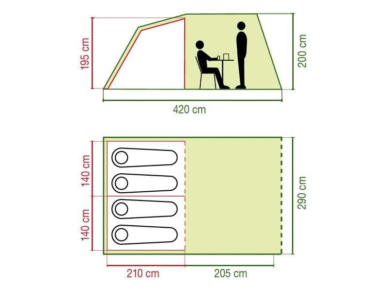 Coleman Coastline 4 vierpersoons familie tent nieuw in doos, Coleman, Info@coleman.com, Nieuw, Ophalen of Verzenden