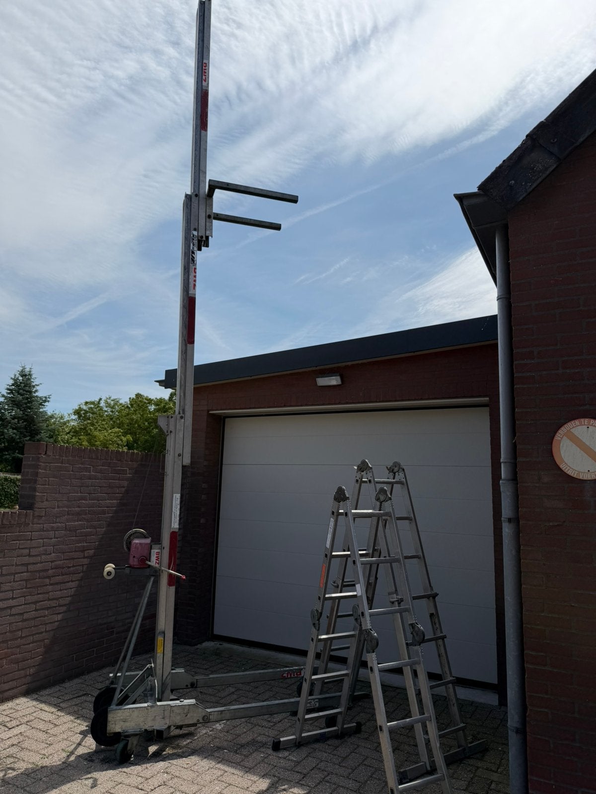 Kanalenlift palletlift met 2 trappen, Ophalen, Zo goed als nieuw, Overige typen, Minder dan 2 meter