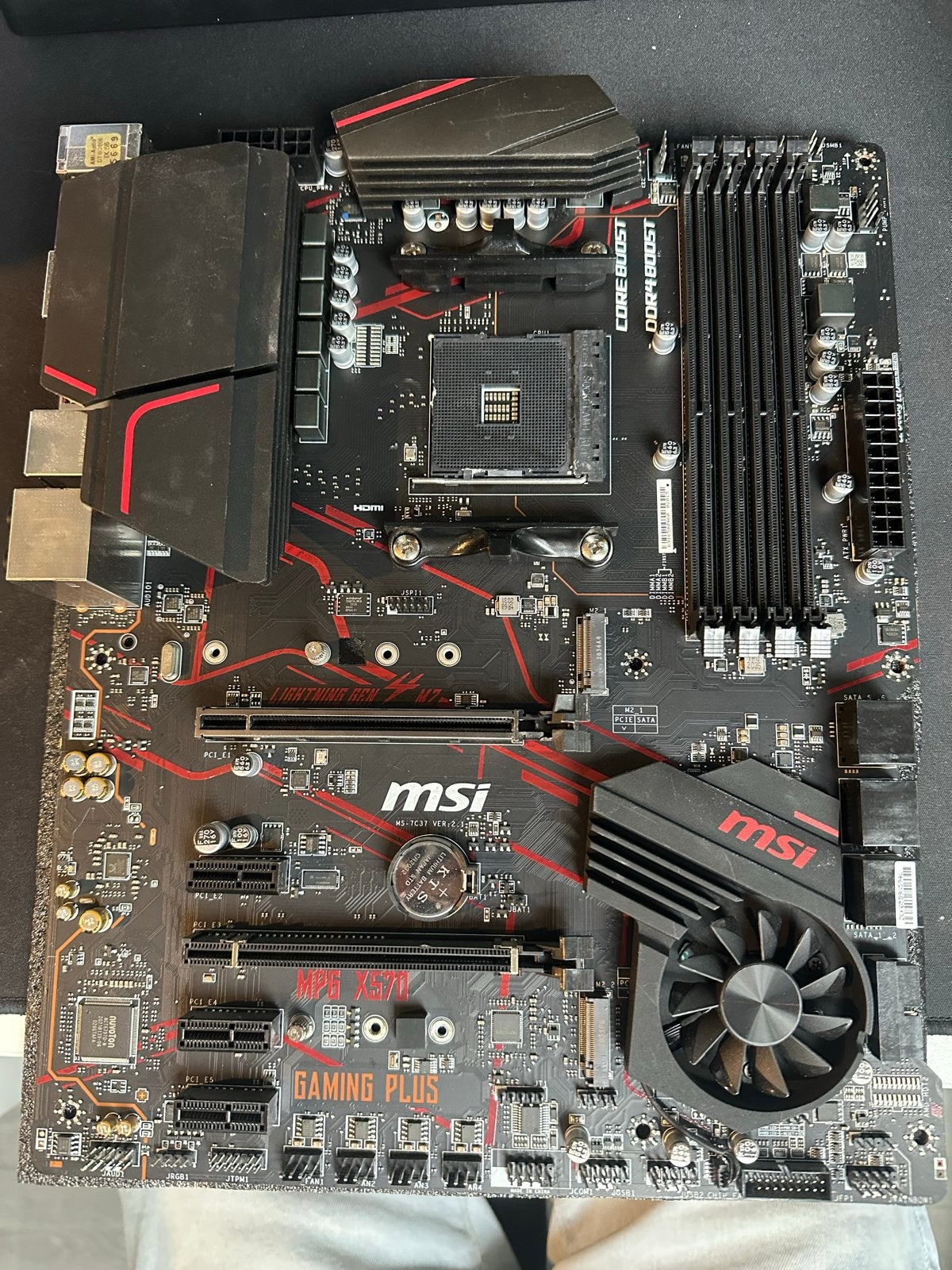 MSI MPG X570 Gaming Plus Moederbord (AM4, DDR4), Ophalen of Verzenden, Gebruikt, AMD, DDR4