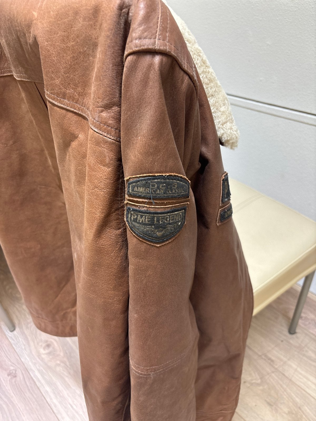 PME Legend Leren Jas met Bontkraag - Maat XXXL, Kleding | Heren, Ophalen, Usa, Bruin, PME