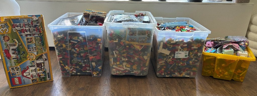 Ruim 65 kg LEGO met Creator, Technic, Friends, Racers, Ophalen, Gebruikt