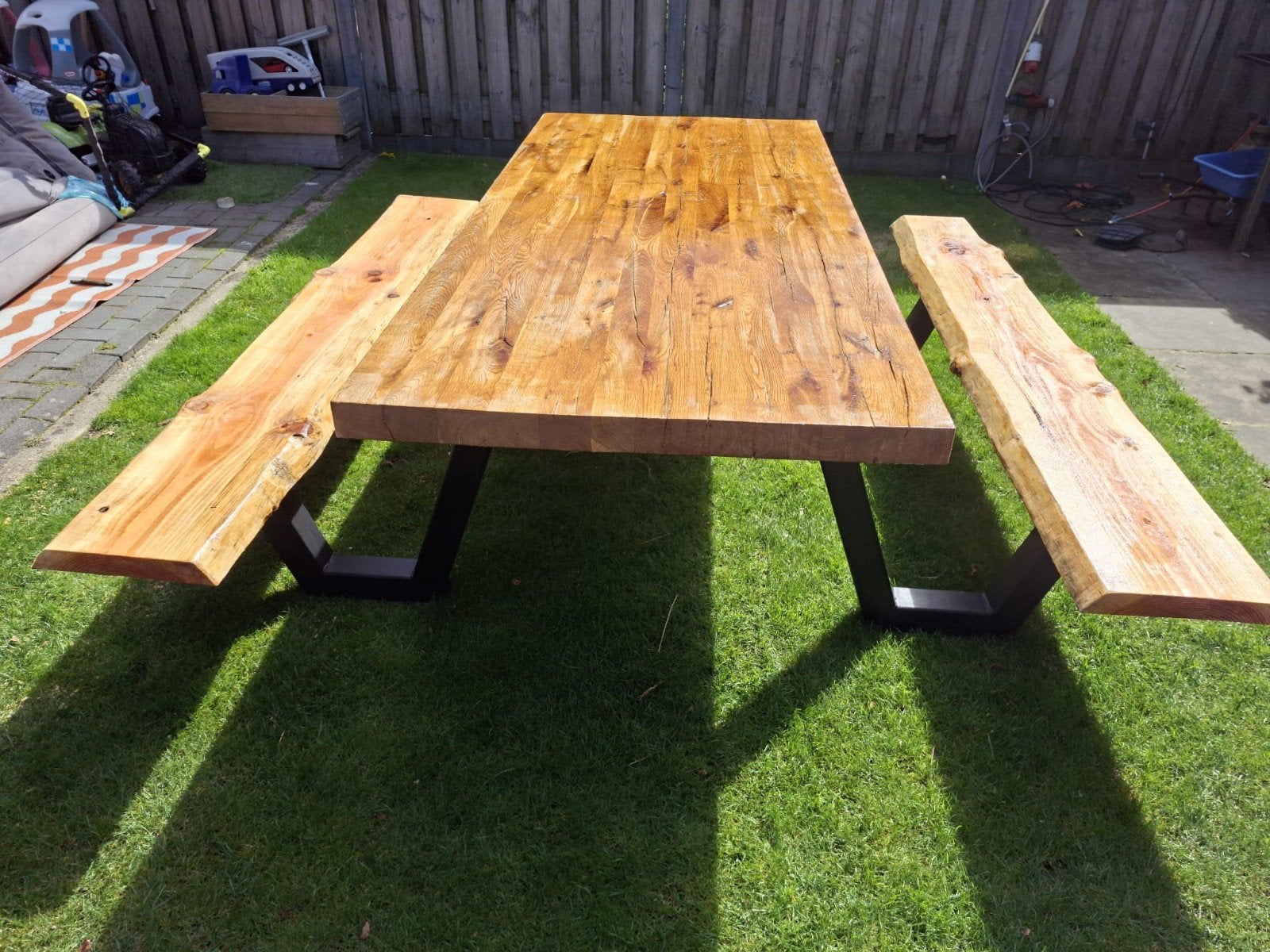 Nieuwe Eiken Picknicktafel, Ophalen, Nieuw, Rechthoekig, Hout