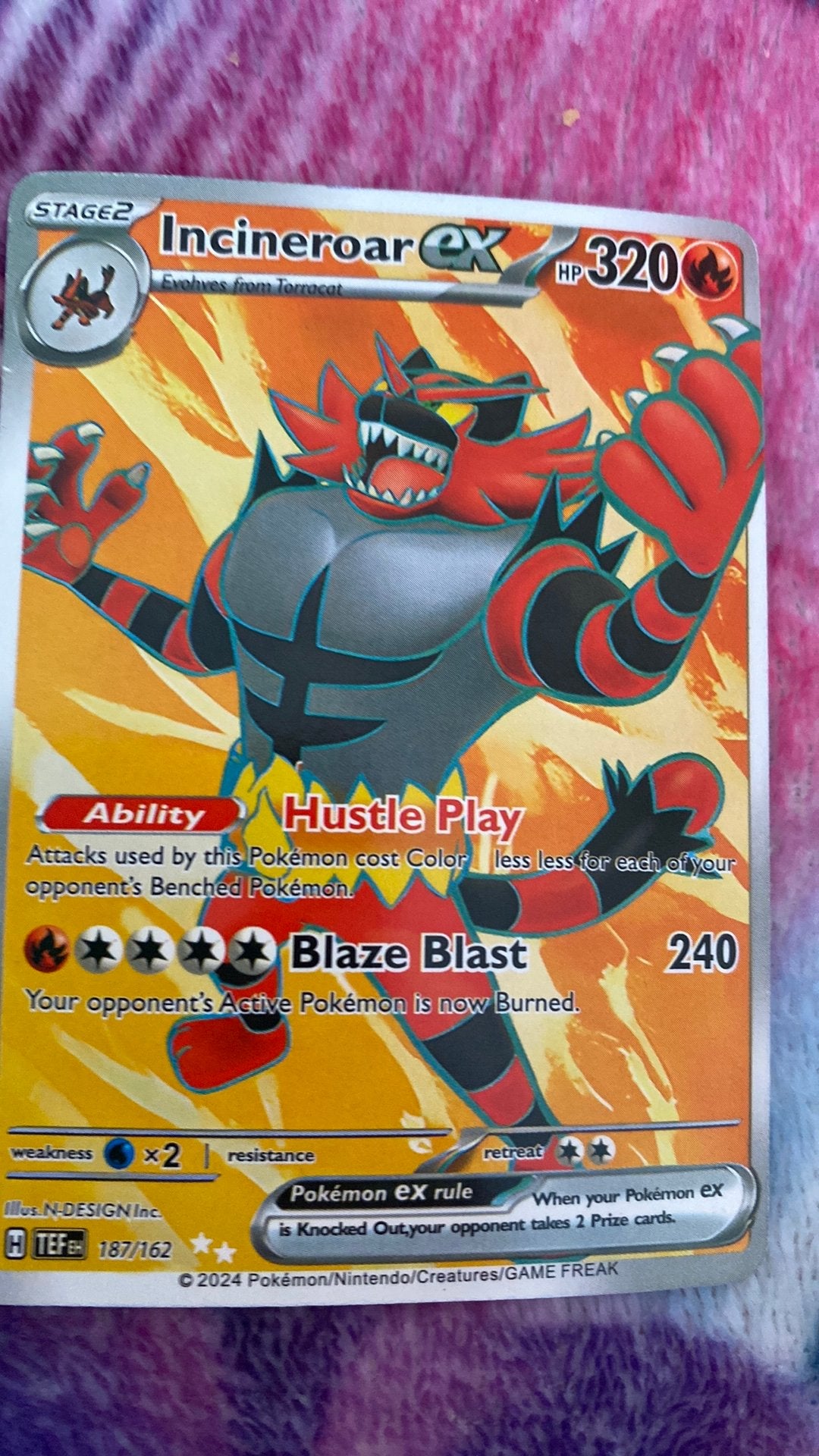 Incineroar EX 187/162, Ophalen, Zo goed als nieuw