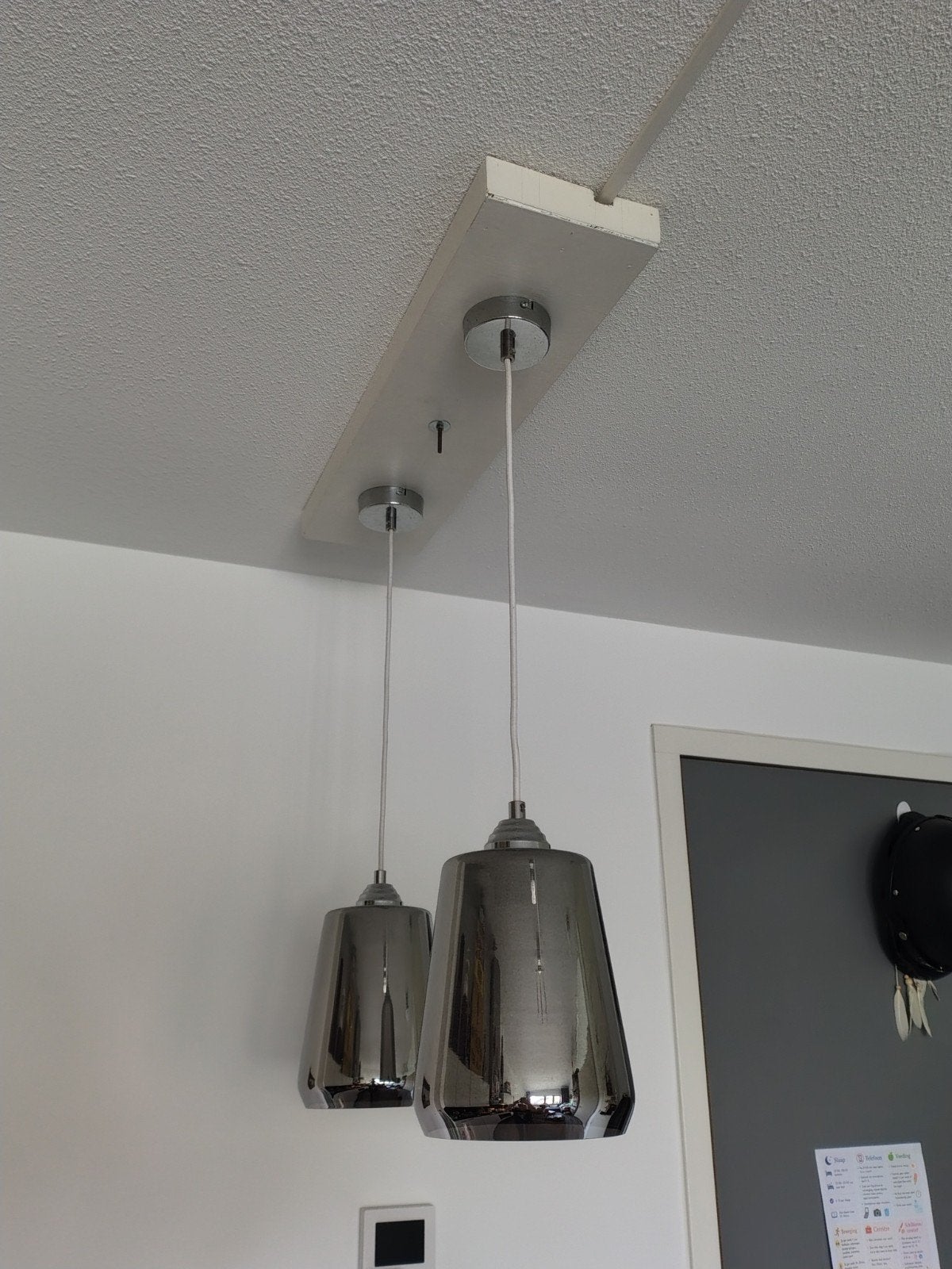 Twee plafond lampen bar, Ophalen, Zo goed als nieuw, Minder dan 50 cm