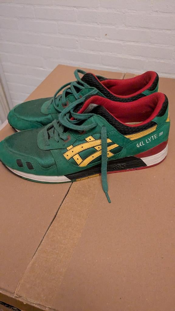 asics gel lyte 3 carnival pack Jamaica maat 43,5, Kleding | Dames, Schoenen, Ophalen of Verzenden, Sneakers of Gympen, Gedragen
