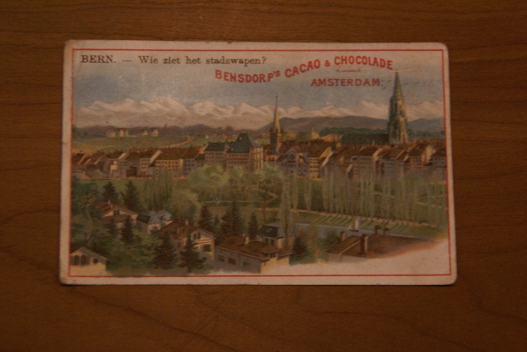 Bensdorp, Oud kaartje van Bern, Ophalen of Verzenden, Gebruikt, Overige typen