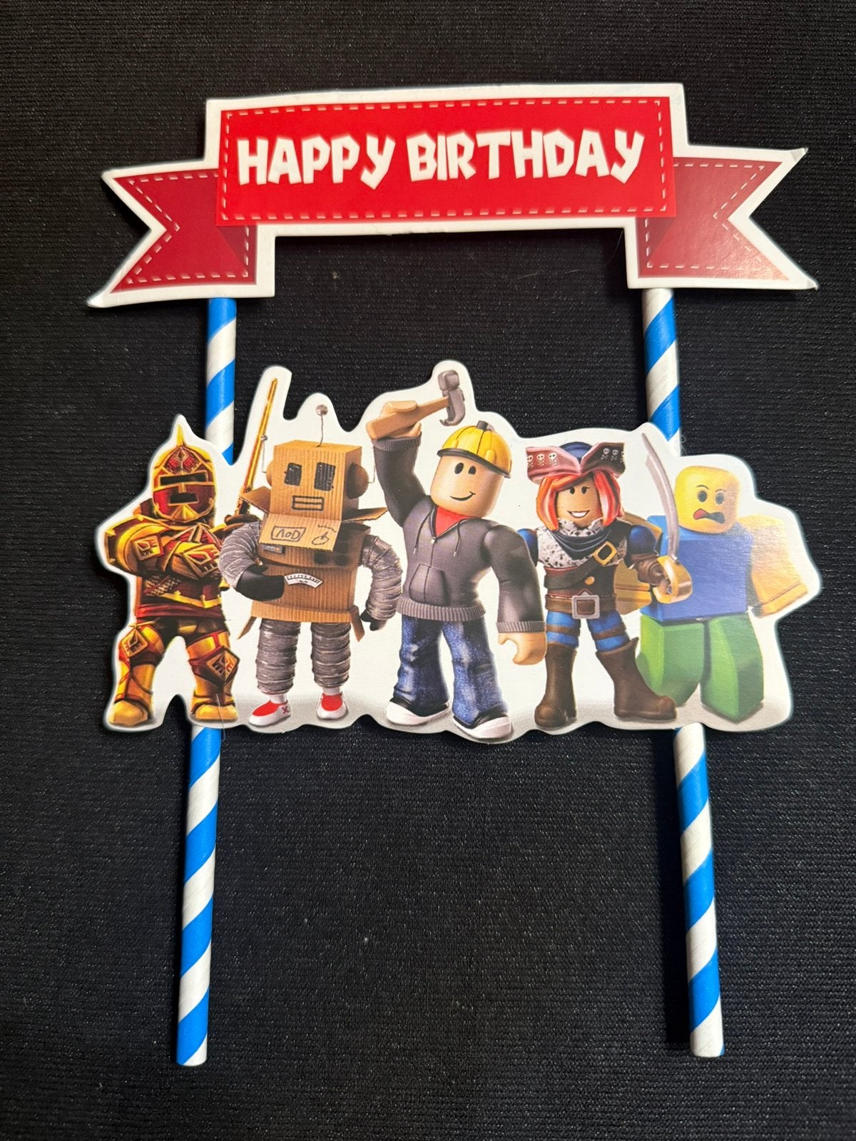 ROBLOX taart versiering / taarttopper, Ophalen of Verzenden, Nieuw, Taarten, Versiering