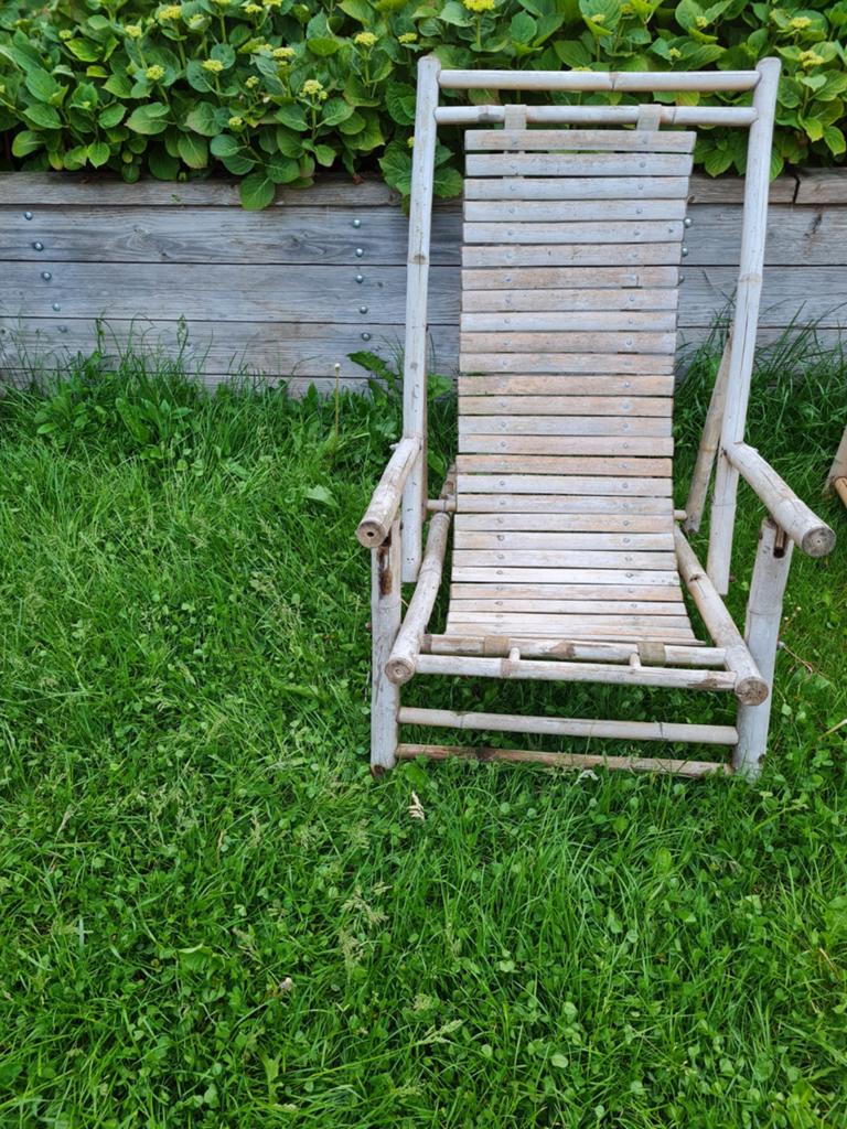 Bamboe stoel zonder kussen, Ophalen of Verzenden, Gebruikt, Overige materialen