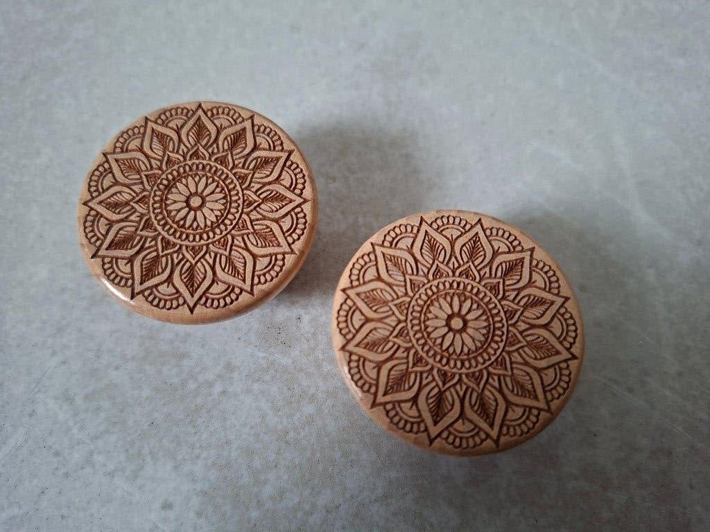 Houten kastknop mandala print, Ophalen of Verzenden, Nieuw