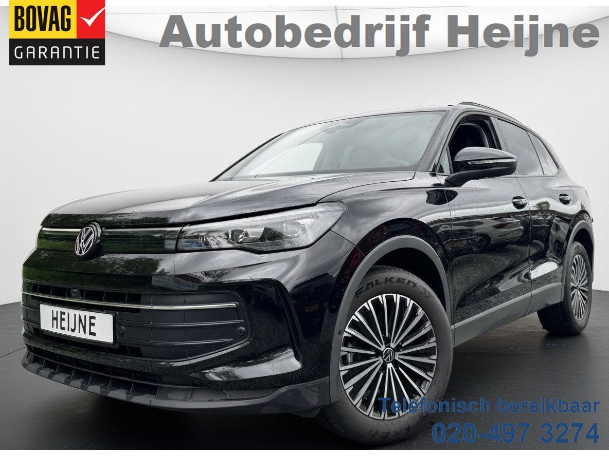 Volkswagen Tiguan 1.5 eTSI DSG LIFE GOAL 360CAMERA/NAVI/TREK, 12 maanden, Zwart, 4 cilinders, Leder en Stof