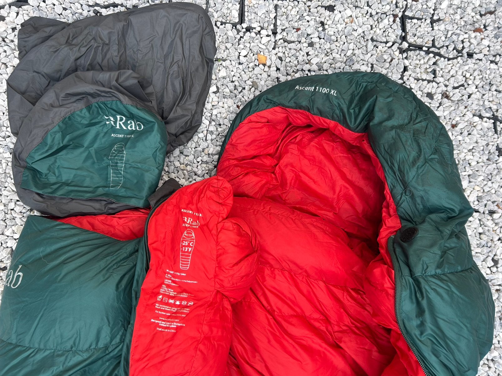 Rab Ascent 1100 XL donzen slaapzak -25, Ophalen of Verzenden, Zo goed als nieuw